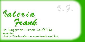 valeria frank business card